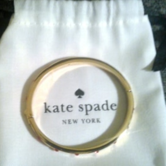 NIB Kate Spade Set In Stone Red Crystal Bangle - Picture 2 of 7